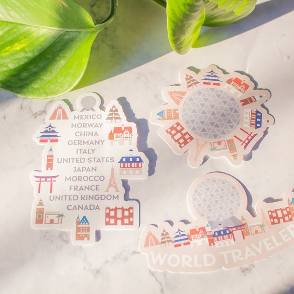 Epcot, Stickers mats imperméables inspirés de World Showcase - RR Studio Designs