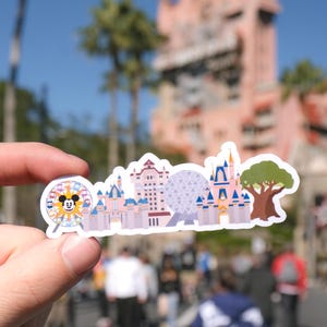 Disney Park Hopper Sticker | Disney World, Disneyland Park Icons | Water Resistant Shiny or Holographic Stickers | Riley Rudd Co.