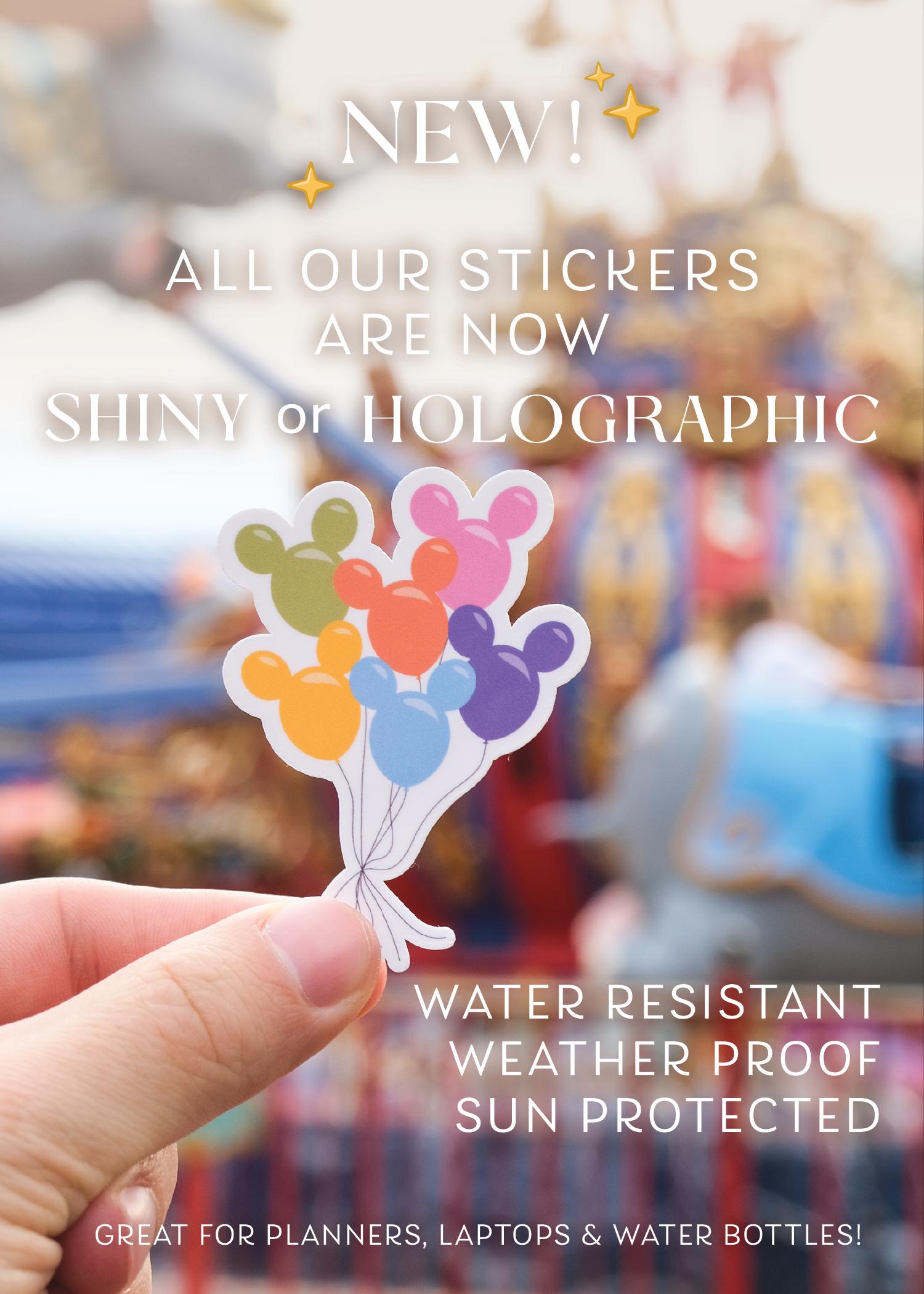 Disney Park Icons Sticker | Water Resistant, Shiny or Holographic - Etsy