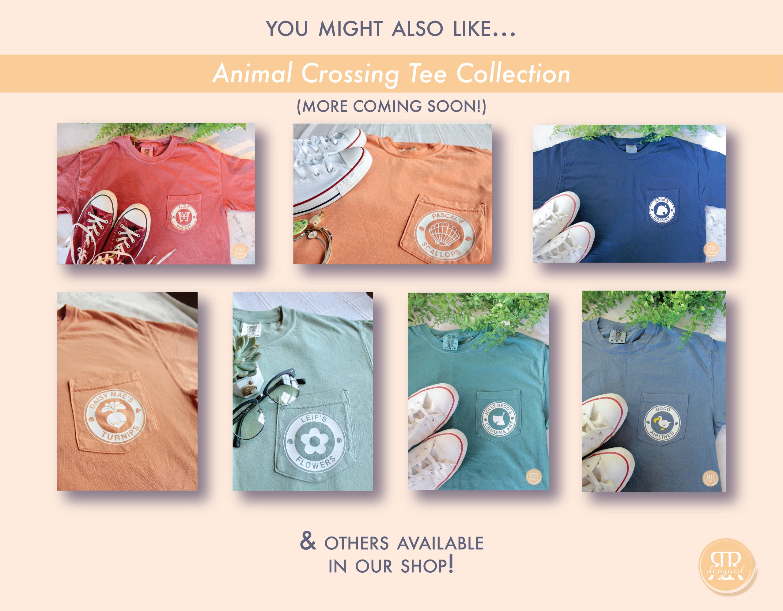 Pascal's Scallops Animal Crossing Inspired Pocket Tshirt Etsy