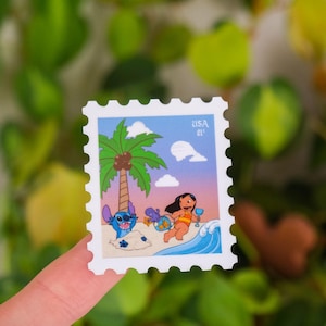 Ohana Stamp Sticker | Lilo + Stitch, Beach Day, Water Resistant Shiny or Holographic Sticker | Riley Rudd Co.