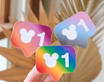 Magical Pride "Like" Sticker | Gay, Lesbian, Trans, Disney Pride | Water Resistant Shiny or Holographic Sticker | Second Star Co.