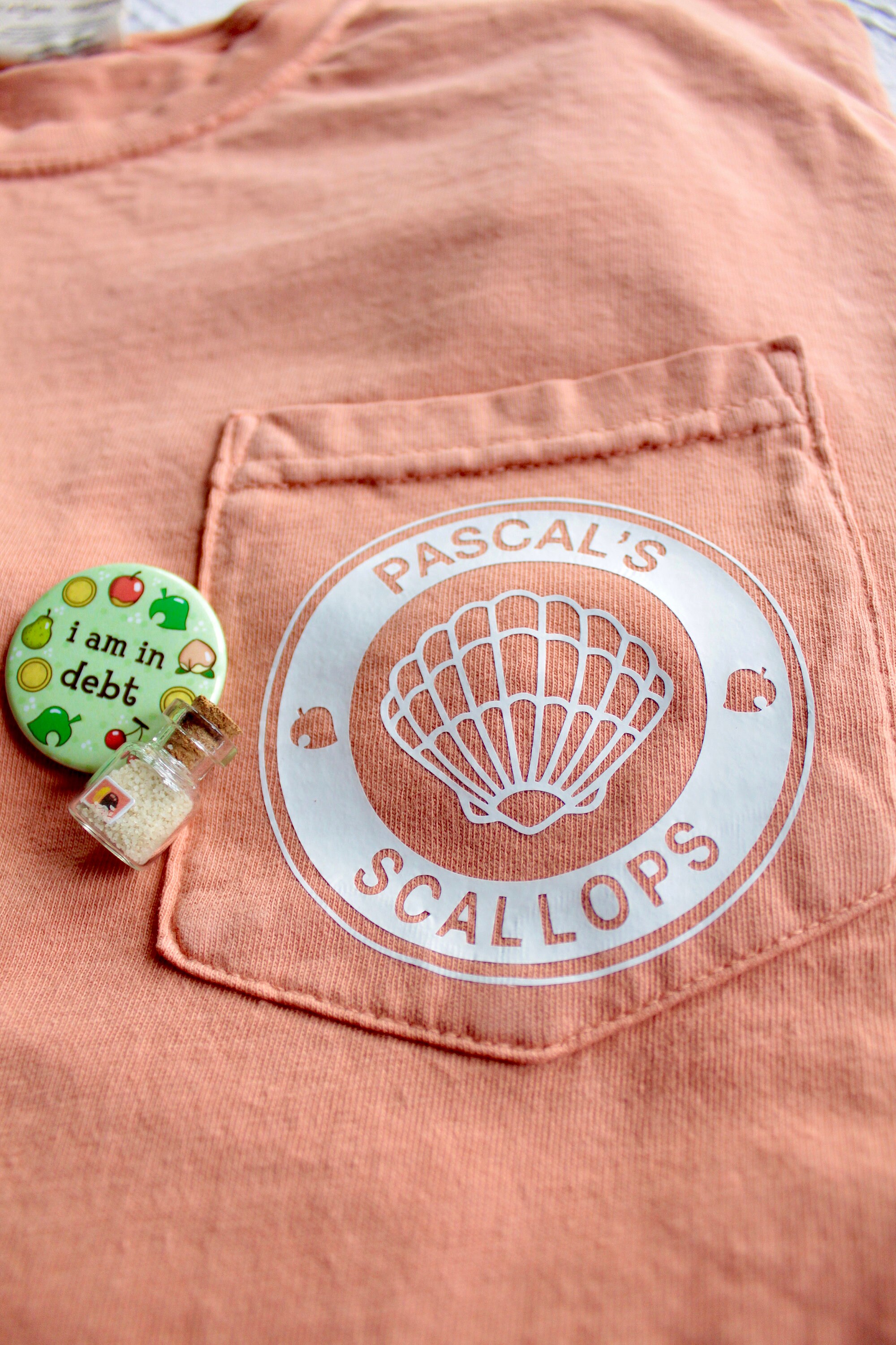 Pascal's Scallops Animal Crossing Inspired Pocket Tshirt Etsy