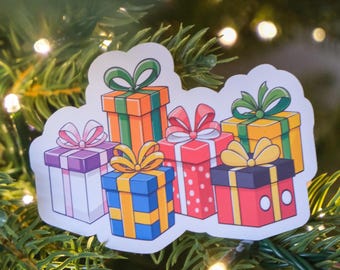 Disney Christmas Present Pals Sticker, Shiny or Holographic