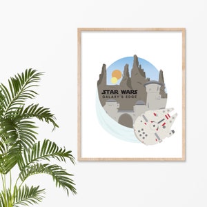 Star Wars Galaxy&#39;s Edge | Black Spire Outpost Inspired Print, Digital File | Second Star Co.