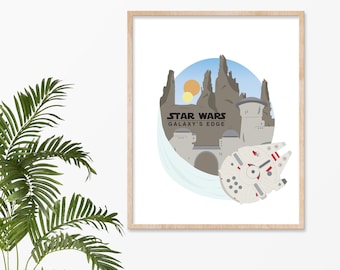 Star Wars Galaxy's Edge | Black Spire Outpost Inspired Print, Digital File | Second Star Co.