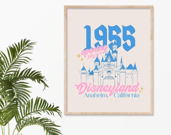 1955 Disneyland Opening Day Castle Print | Vintage Sketch (Digital Download 11x14 )