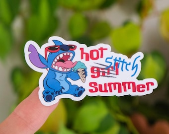 Hot Stitch Summer Sticker | Water Resistant, Shiny or Holographic