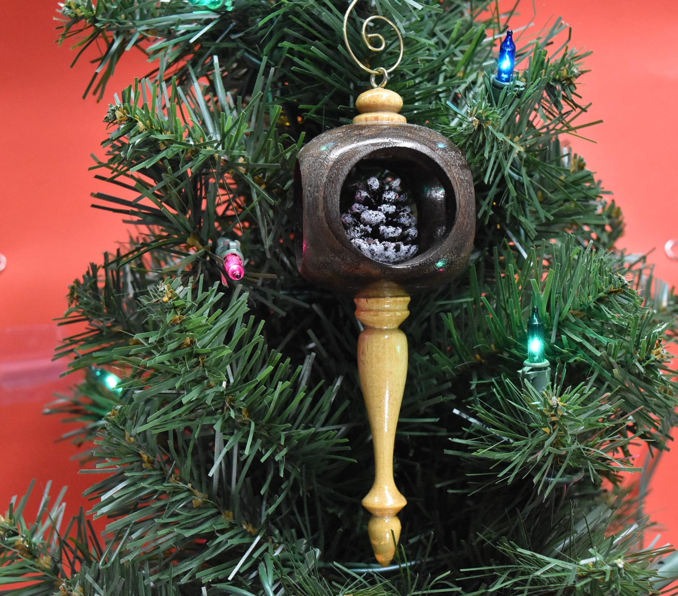 Wooden Hand-turned Christmas Ornament