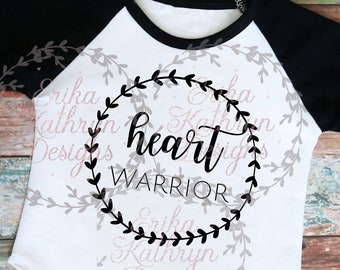 Heart Warrior SVG / diseño para cirugía cardíaca, sobrevivientes, etc / uso personal y comercial / DESCARGA DIGITAL sólo
