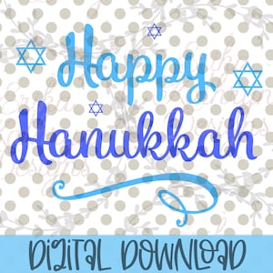 Happy Hanukkah SVG | fun design for Hanukkah | personal and commercial use