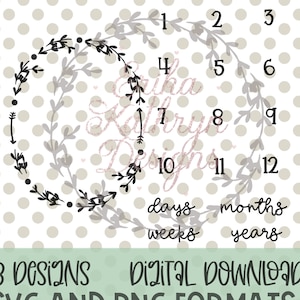 Milestone Blanket SVG | large file | Gender Neutral Blanket with Arrows and Circle