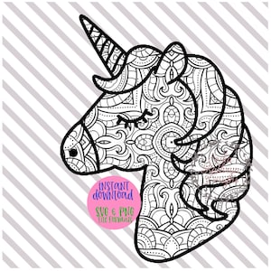 Download Free Svg Png Link Unicorn Mandala Cut Files Svg Png Etsy