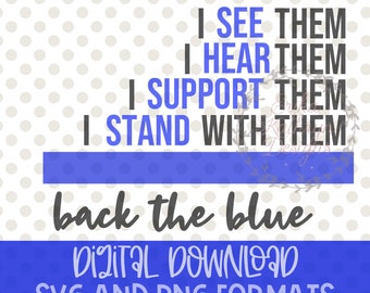 Back the Blue SVG | Support Law Enforcement