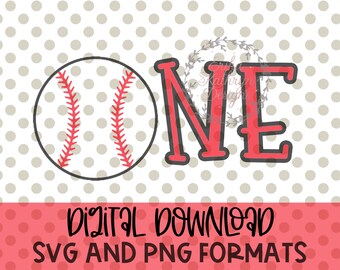 Baseball One SVG | baseball themed first birthday design
