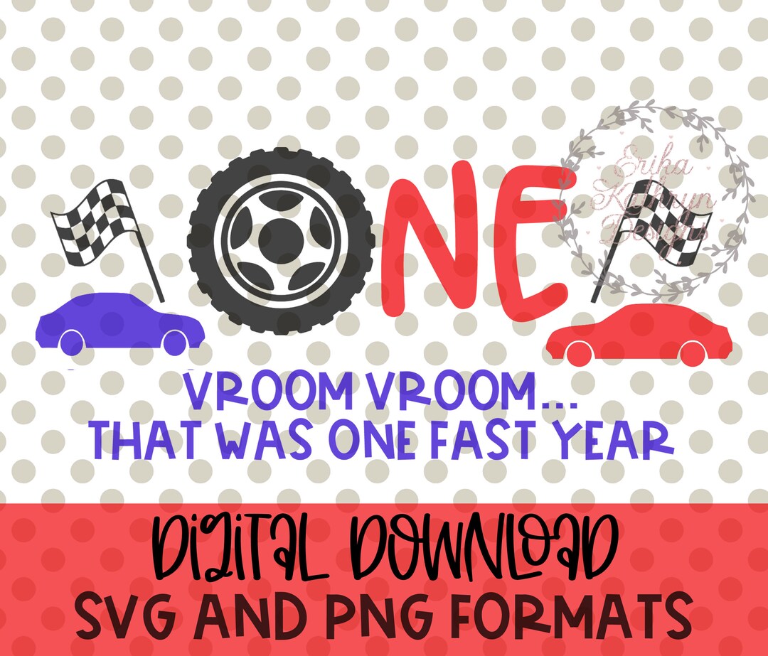 One SVG | Design for Car Themed First Birthday - Etsy