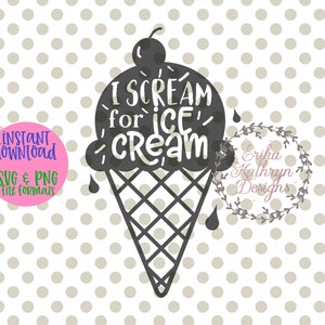Ich schreie nach Eis SVG Datei Sommer Kinder Shirt