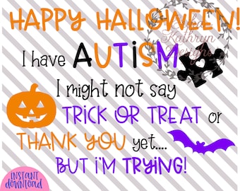 Autism awareness halloween SVG