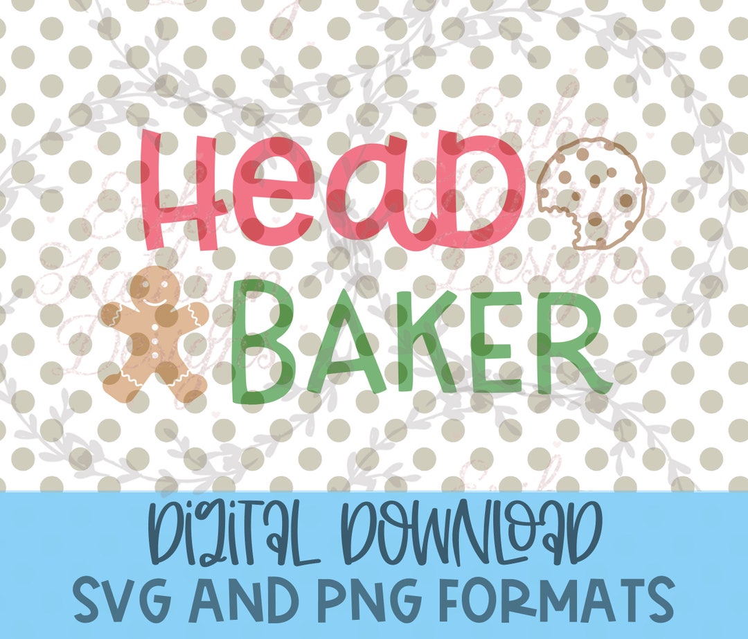 Head Baker SVG Fun Design for Christmas Holidays Kids Etsy