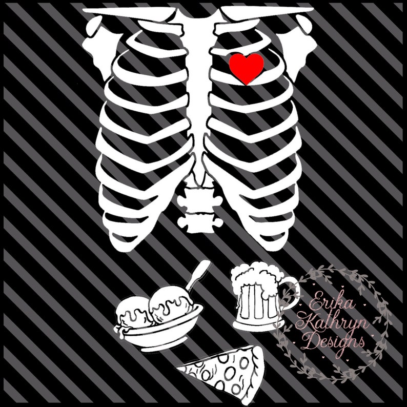 Adult Skeleton With Food SVG great for Family Halloween Etsy
