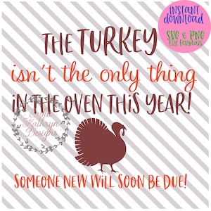 Thanksgiving pregnancy announcement SVG