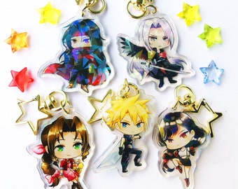 Final Fantasy VII Remake Holographic Acrylic Charms