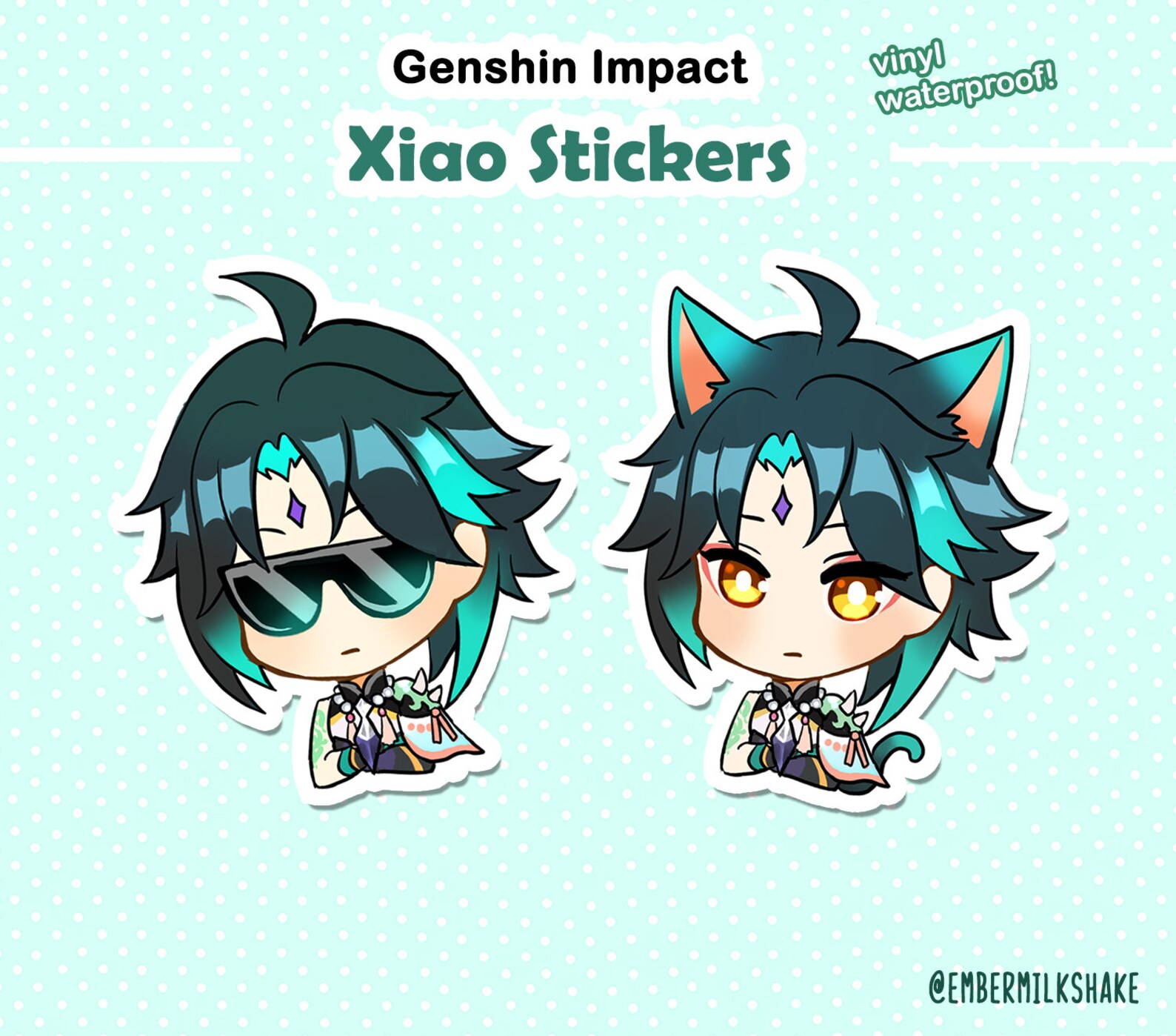XIAO Stickers Genshin Impact Etsy
