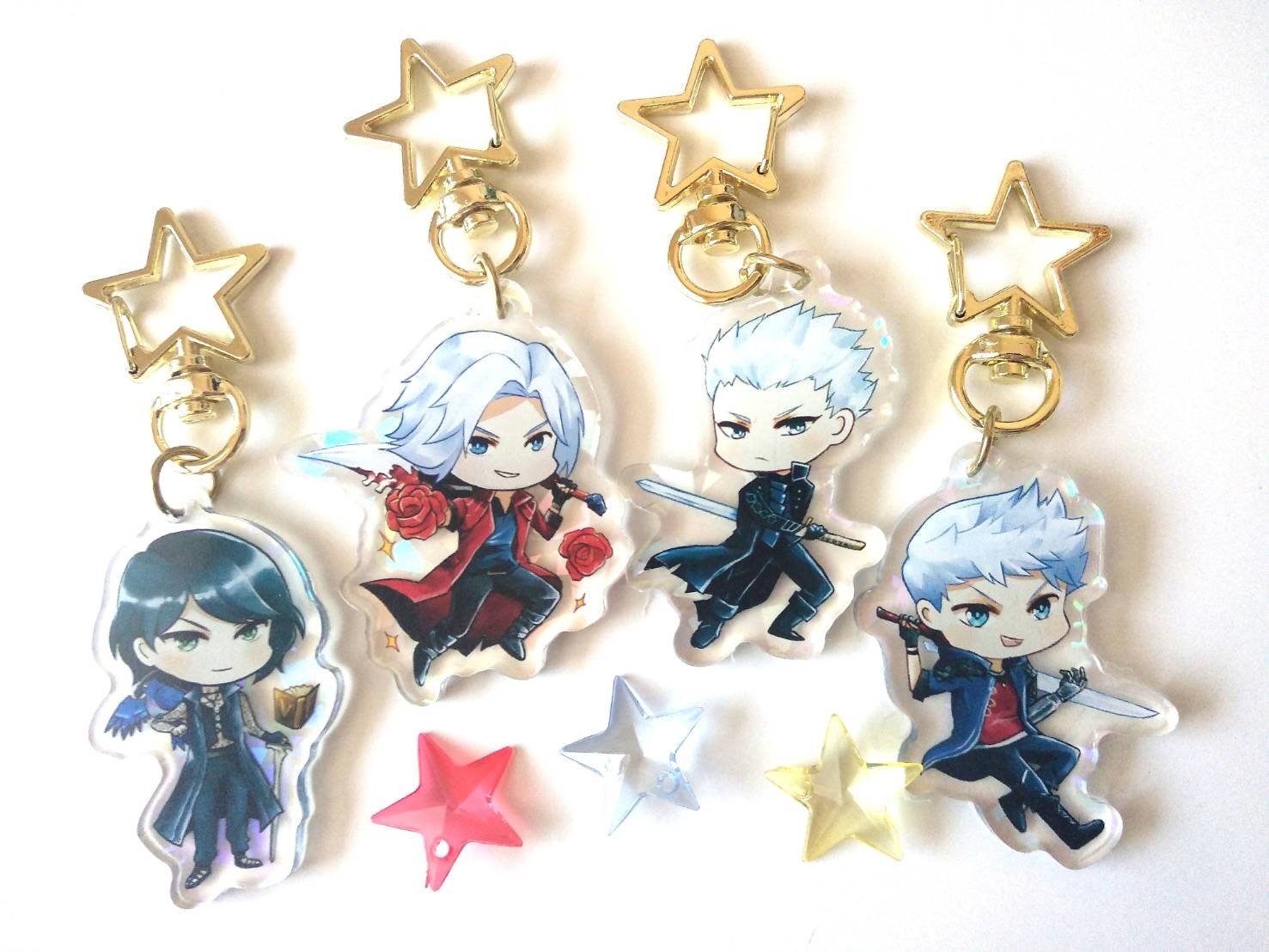 DMC 5 Holographic Acrylic Charms Etsy