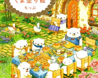 Livre de coloriage Japon, Bear Kingdom Shop, livre de coloriage PDF