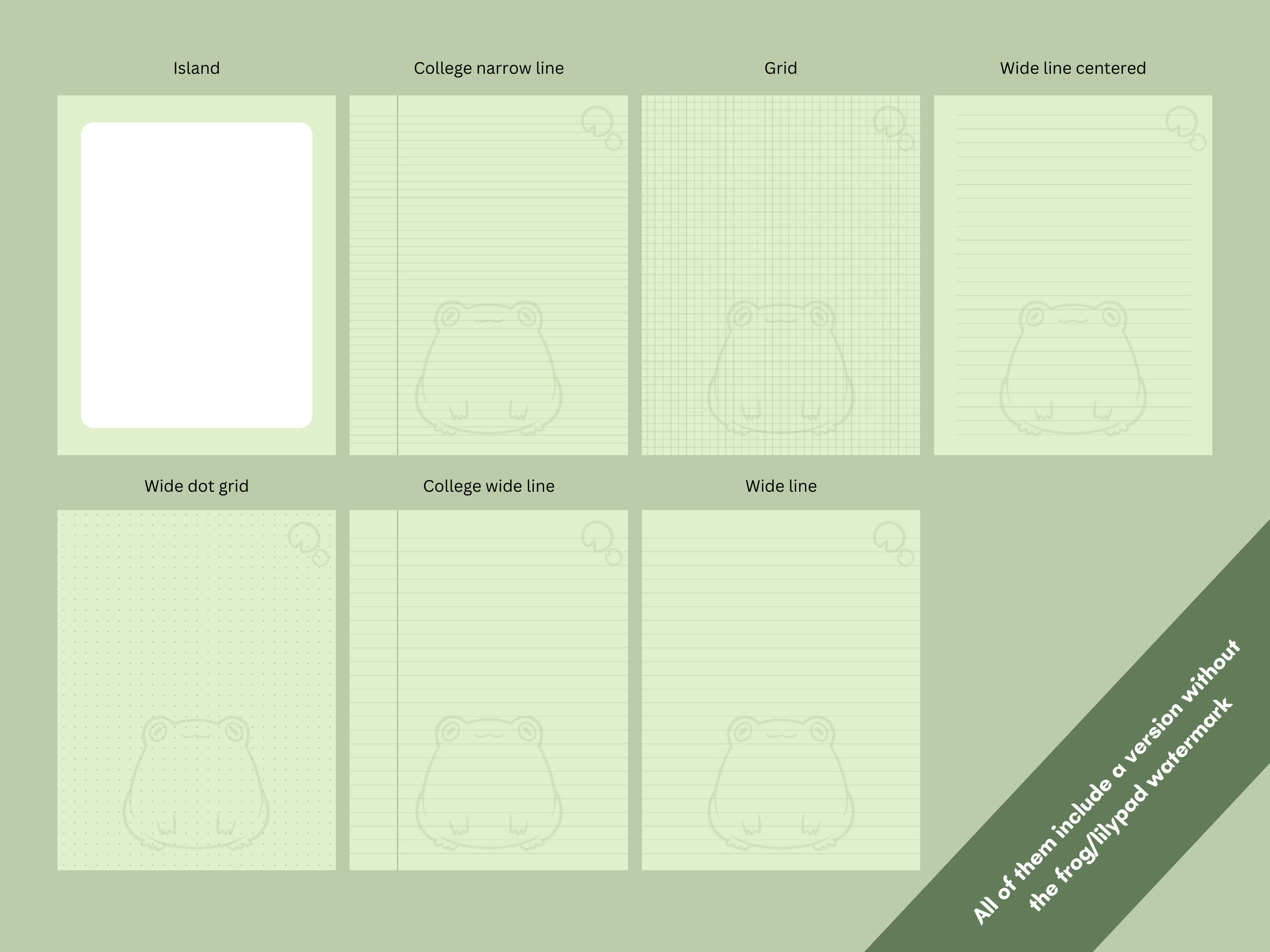 Froggy Digital Notebook, Printable Notepaper, Template, Goodnotes ...