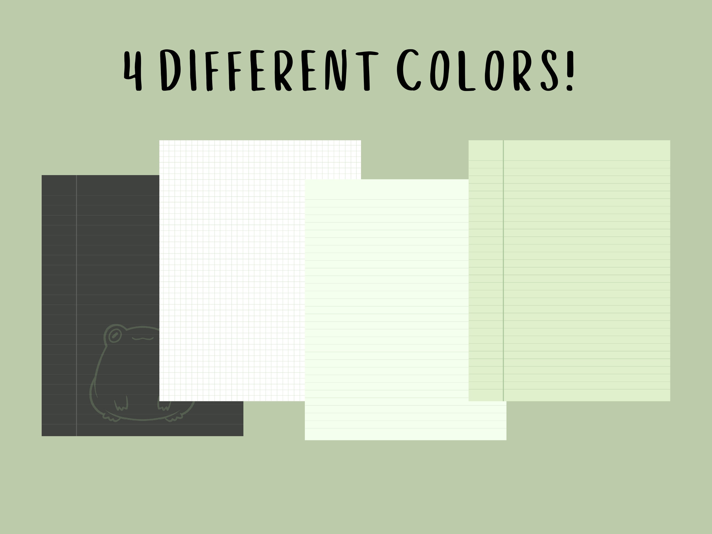 Froggy Digital Notebook, Printable Notepaper, Template, Goodnotes ...