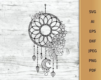 Dream Catcher Svg Etsy