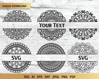 Download Split Mandala Svg Etsy