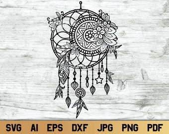 Download Dreamcatcher Mandala Svg Etsy