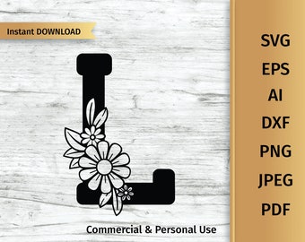 Download L Monogram Clipart Etsy