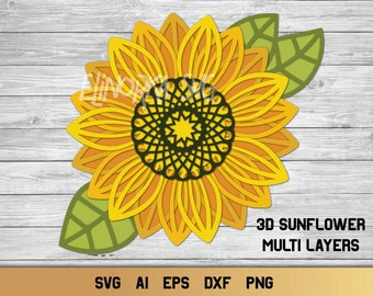 Download Sunflower Mandala Svg Etsy