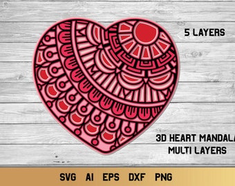 Download 3d Heart Svg Etsy