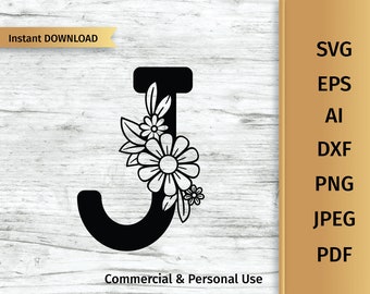 Download Initial J Svg Etsy