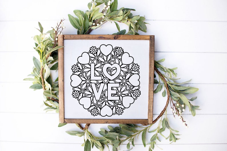 Download Mandala Svg With Hearts And Flowers Digital File With Commercial Use Love Svg Valentines Day Design Clip Art Art Collectibles Lotusresort In
