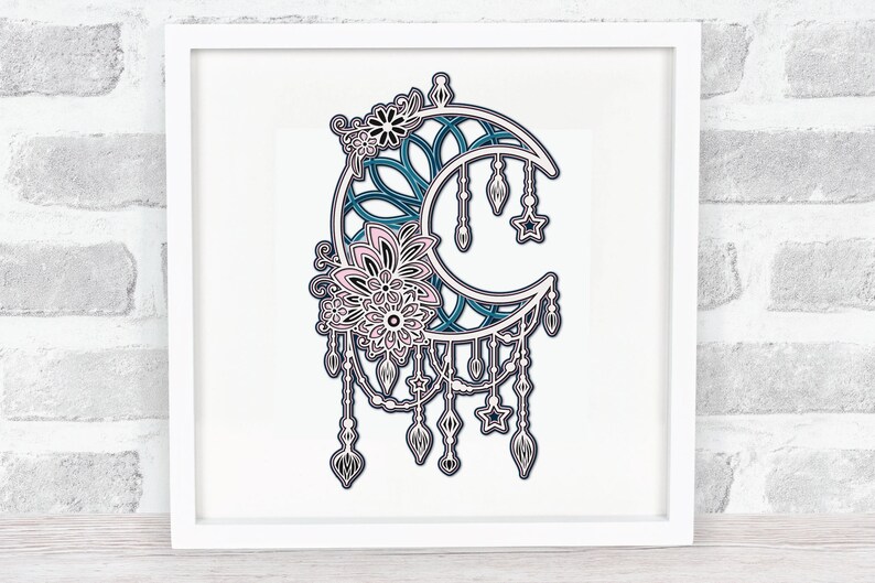 Download Multi Layer SVG 3d Layered Moon Dream Catcher Boho Cut ...