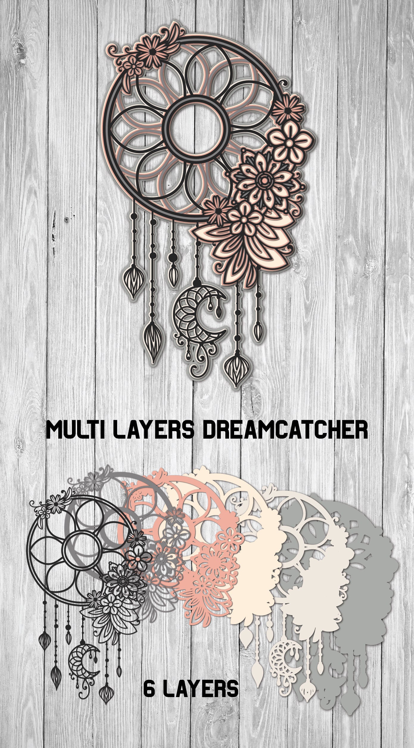Download Dream Catcher SVG 3d Layered Boho Dreamer SVG Cut File ...