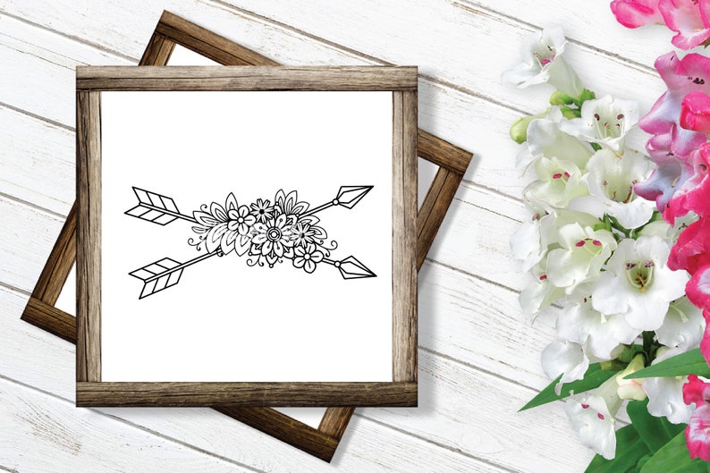 Download Commercial And Personal Use Boho Arrow Svg Floral Arrow Svg Cut File Crossed Arrows Svg Clip Art Art Collectibles Retropakhuis Com
