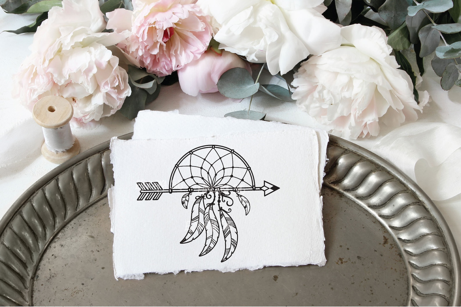 Download Arrow Dream Catcher svg Boho Dreamcatcher with arrow and ...