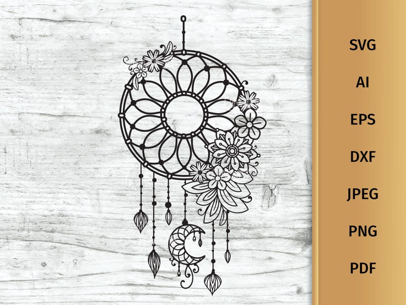 Download Dream Catcher svg Floral Dreamcatcher svg Boho svg Dreamer ...