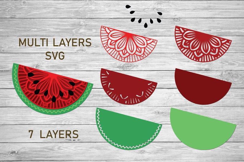 Download Multi Layer SVG Watermelon Half Mandala SVG 3d Layered | Etsy