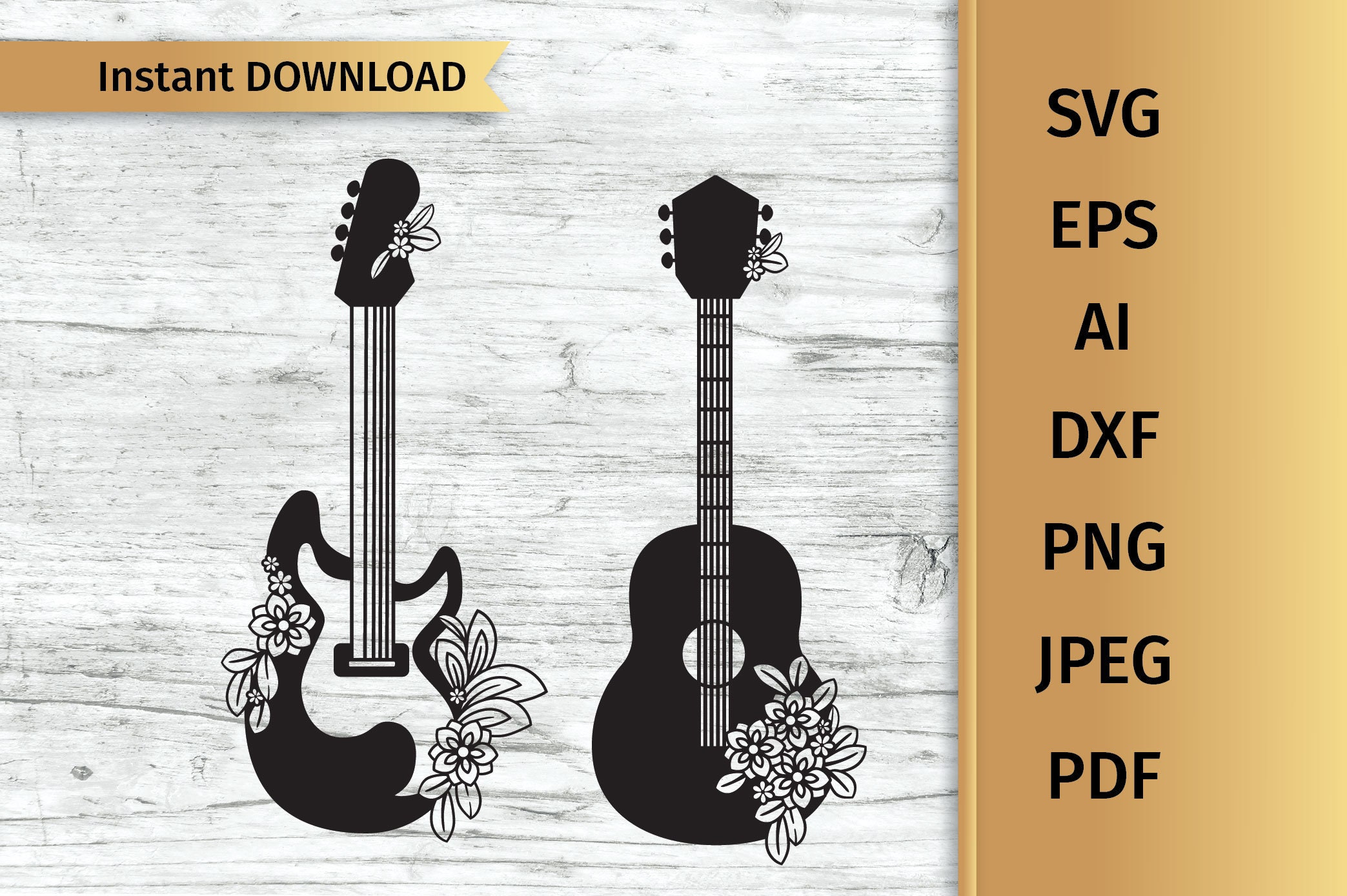 Download Acoustic Guitar Svg Music Split Monogram Svg Digital File With Commercial Use Drawing Illustration Art Collectibles Hedoarchitects Pl