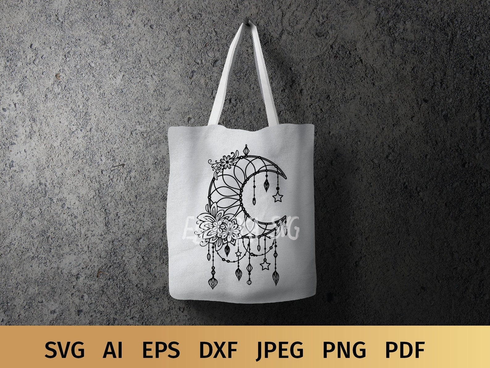 Download Dream Catcher svg Floral Moon Dreamcatcher svg Boho svg | Etsy