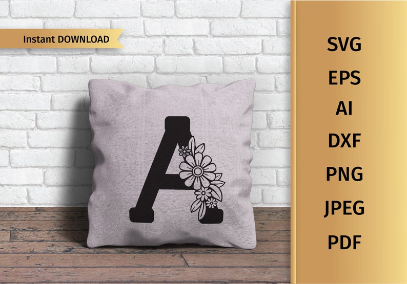 Free Free 119 Flower Initial Svg SVG PNG EPS DXF File