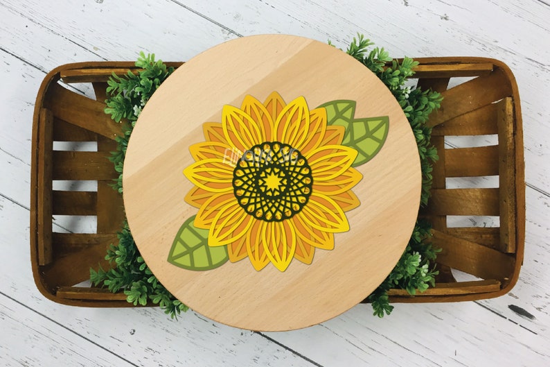 Download 3D Layered Sunflower SVG Sunflower Mandala SVG Floral svg | Etsy