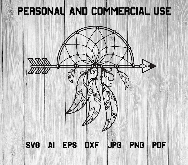 Download Arrow Dream Catcher svg Boho Dreamcatcher with arrow and ...